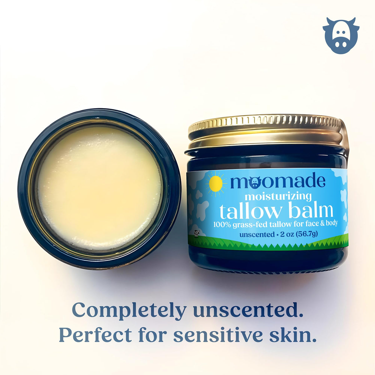 moomade Organic Beef Tallow Balm 2 oz side view