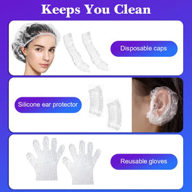 MOONMINI ergonomic hair dye brush in use