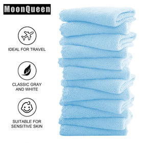 MOONQUEEN Microfiber Facial Cloth being used for makeup removal
