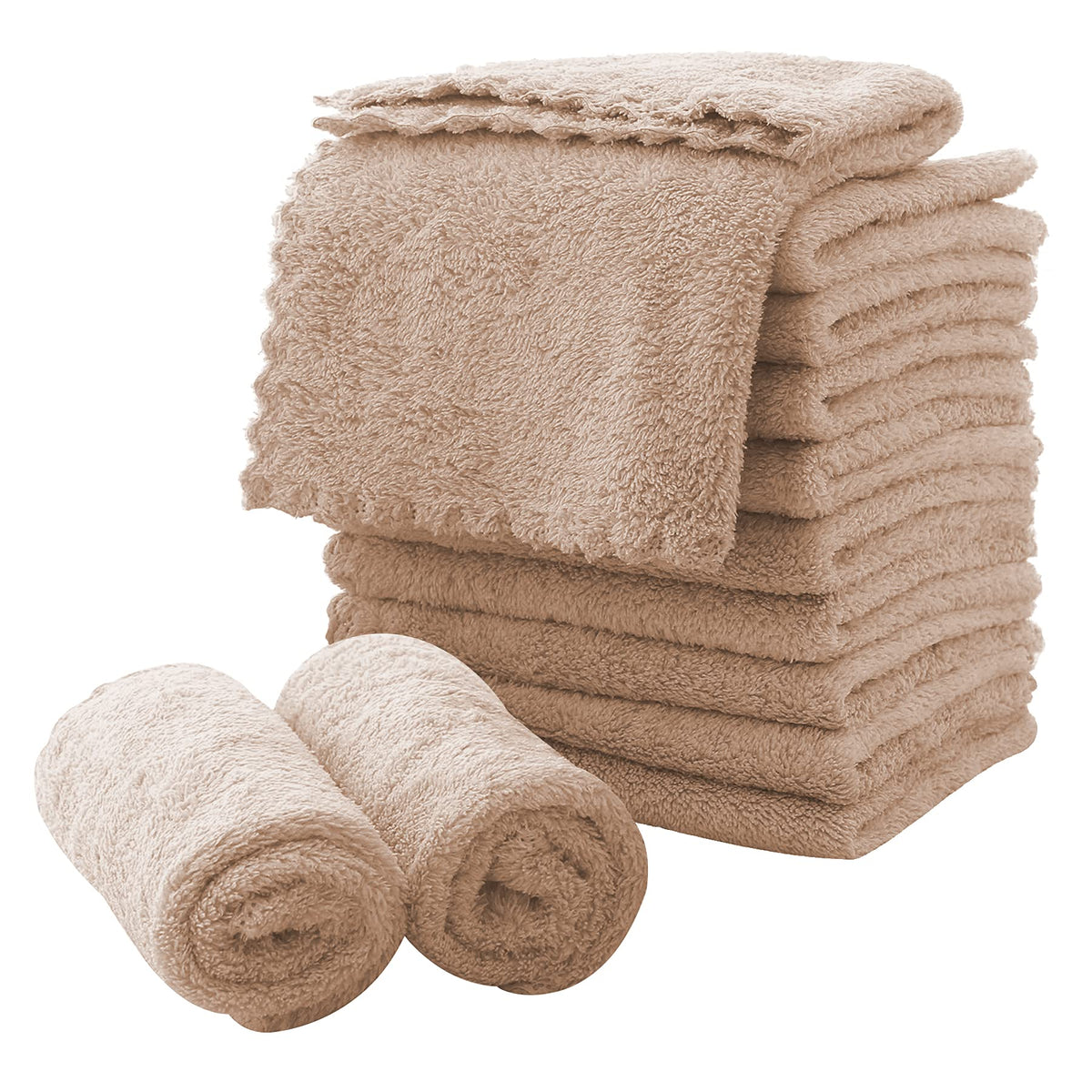 MOONQUEEN Microfiber Facial Cloths 12 Pack front view