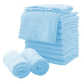 MOONQUEEN Microfiber Facial Cloths 12 Pack in Aquamarine front view