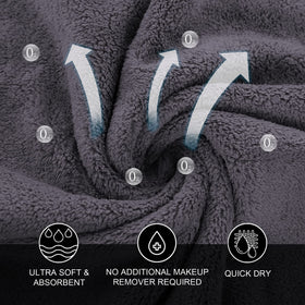 MOONQUEEN Microfiber Facial Cloths being used to remove makeup