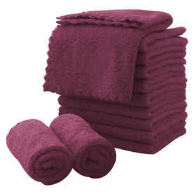 MOONQUEEN Microfiber Facial Cloths burgundy pack front view