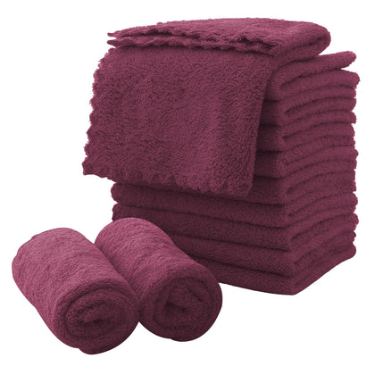 MOONQUEEN Microfiber Facial Cloths burgundy pack front view