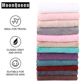 MOONQUEEN Microfiber Facial Cloths displayed in bold colours