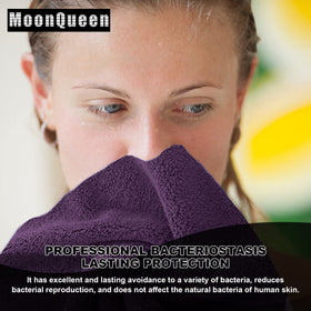 MOONQUEEN Microfiber Facial Cloths displayed with makeup products