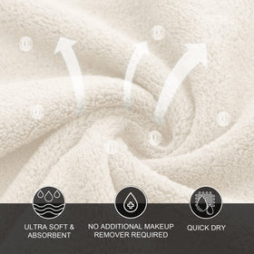 MOONQUEEN Microfiber Facial Cloths displayed with skincare products