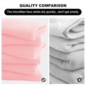 MOONQUEEN Microfiber Facial Cloths drying on a rack