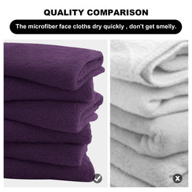 MOONQUEEN Microfiber Facial Cloths drying on a rack