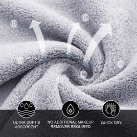 MOONQUEEN Microfiber Facial Cloths drying on a towel