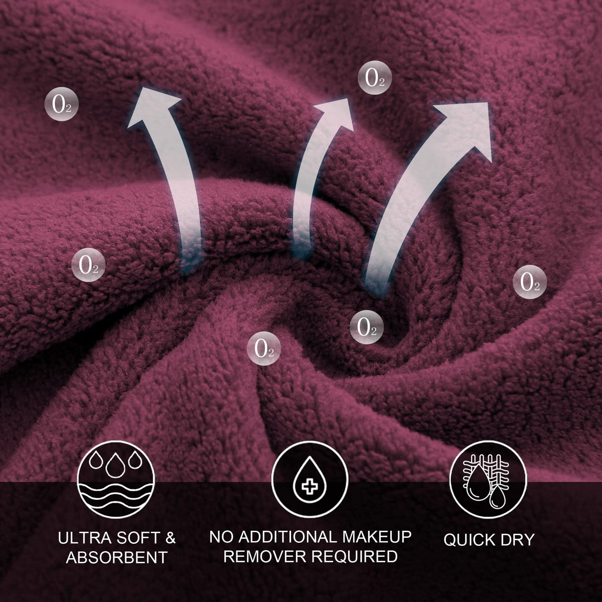MOONQUEEN Microfiber Facial Cloths for easy makeup removal