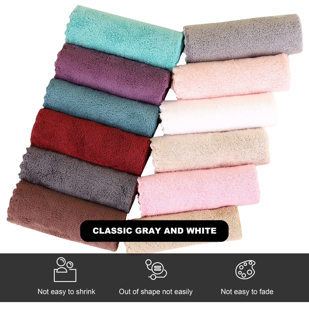 MOONQUEEN Microfiber Facial Cloths in a cosmetic bag for travel