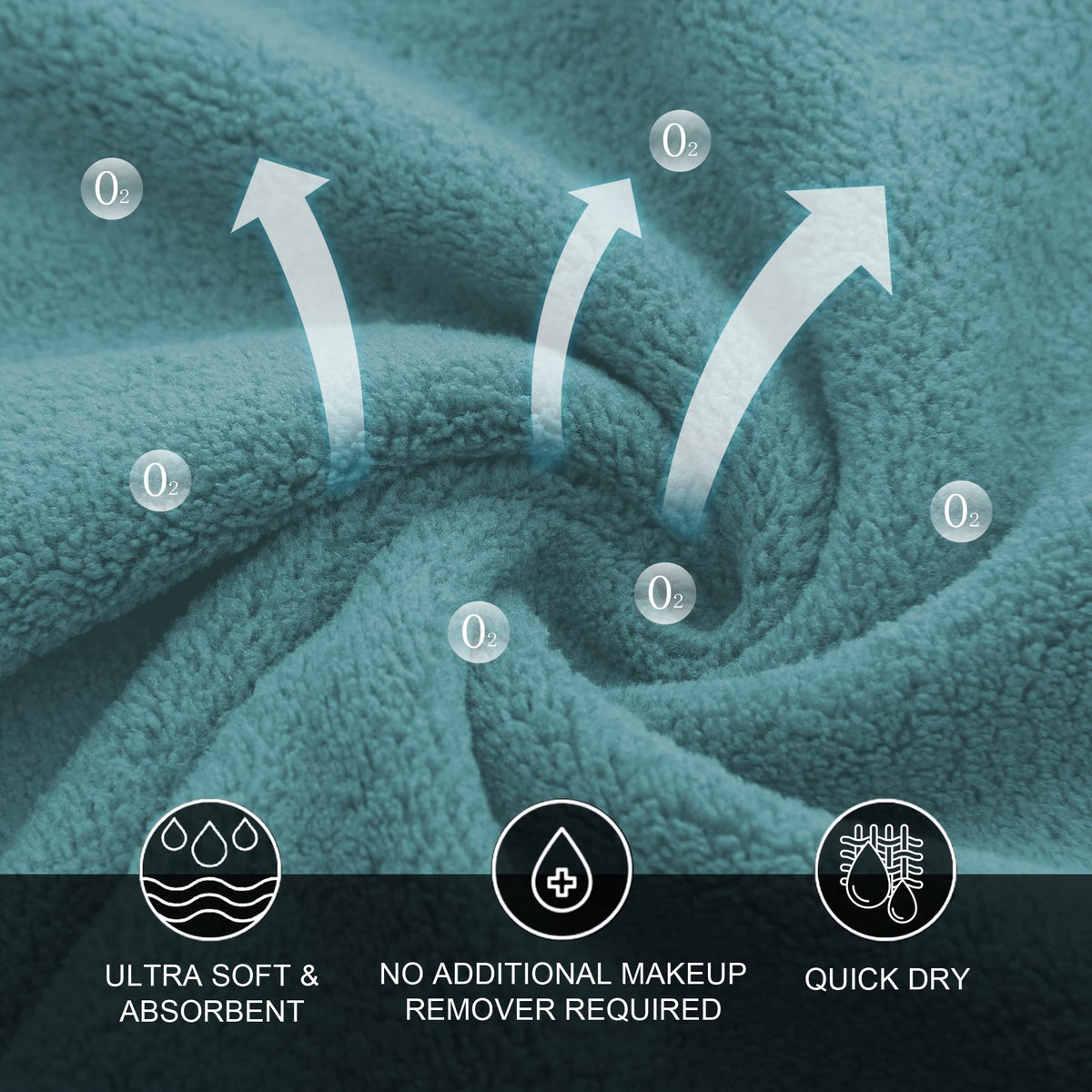 MOONQUEEN Microfiber Facial Cloths in use for makeup removal