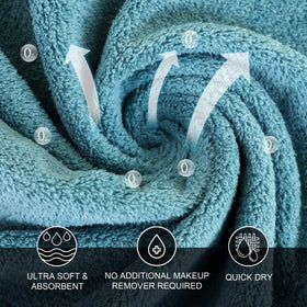 MOONQUEEN Microfiber Facial Cloths in use for makeup removal