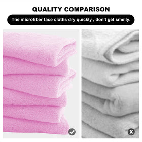 MOONQUEEN Microfiber Facial Cloths showing quick drying feature