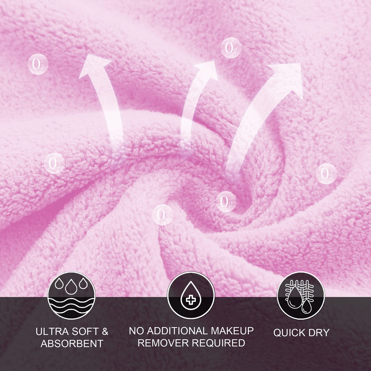 MOONQUEEN Microfiber Facial Cloths stacked in vibrant colours