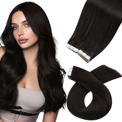 Moresoo Darkest Brown Tape in Extensions 28in front view