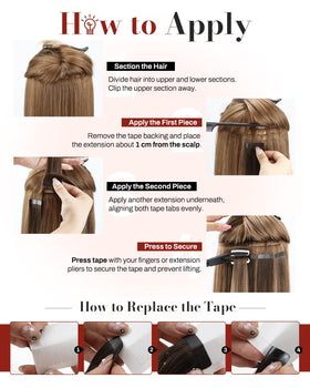 Moresoo Hair Extensions showing the texture