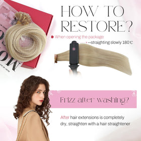 Moresoo K Tip Hair Extensions 50 strands in a set