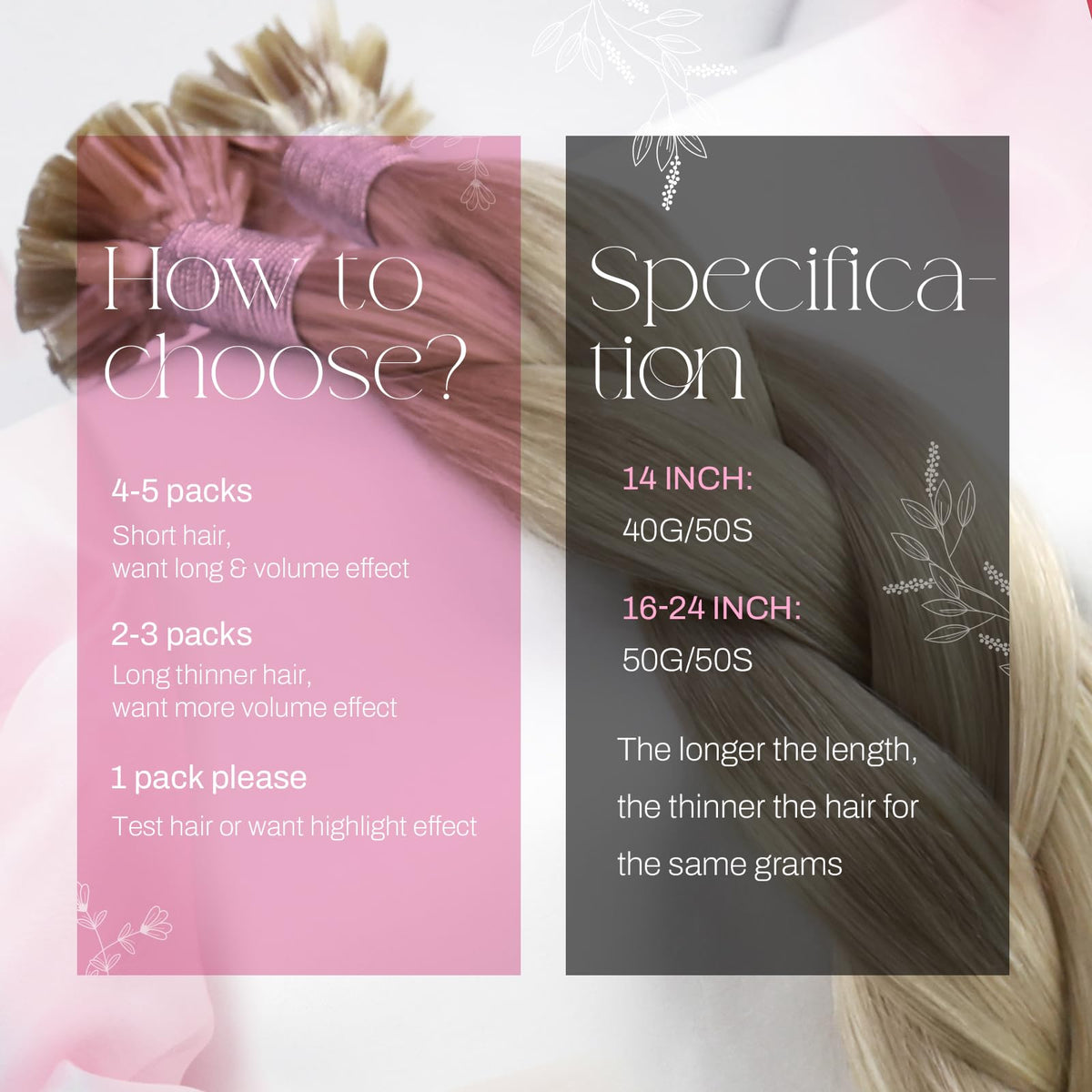 Moresoo K Tip Hair Extensions close-up of keratin tip