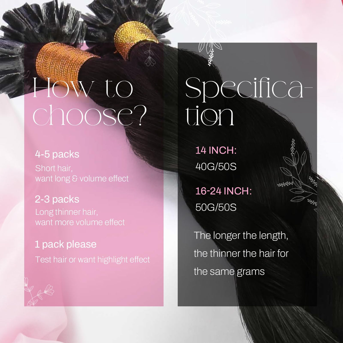 Moresoo K Tip Hair Extensions close-up of keratin tip