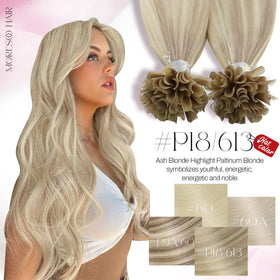 Moresoo K Tip Hair Extensions showing natural integration