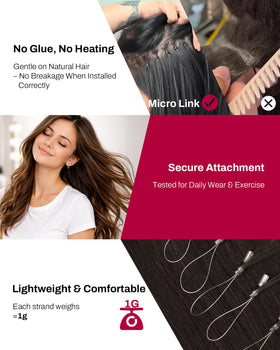 Moresoo Micro Link Hair Extensions packaging