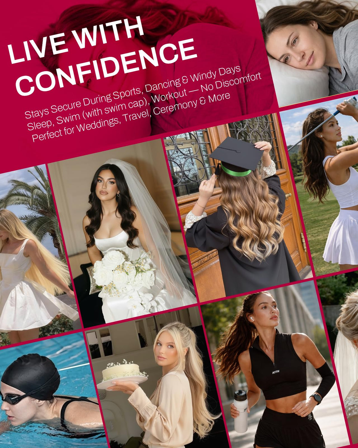 Moresoo Micro Loop Hair Extensions showing natural blend with hair