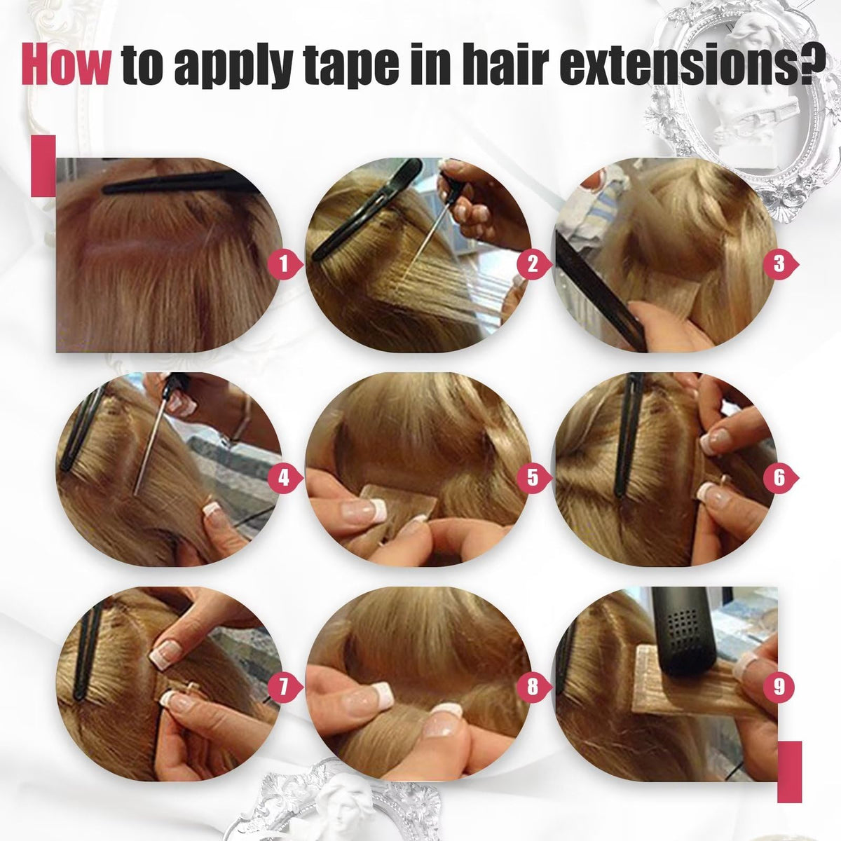 Moresoo Ombre Tape in Hair Extensions 18 Inch length comparison