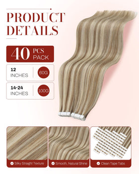 Moresoo Tape-In Extensions close-up of the weft
