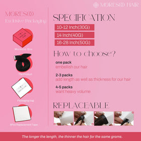Moresoo Tape-In Hair Extensions in a natural hair colour