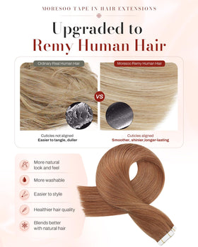Moresoo Tape in Hair Extensions packaging