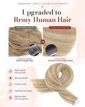 Moresoo Tape in Hair Extensions packaging