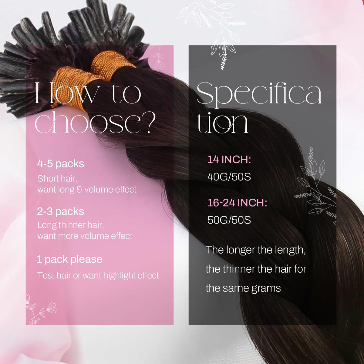 Moresoo U Tip Hair Extensions Dark Brown 100g packaging