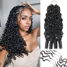 MORGENSTAR Burmese Curly Crochet Hair 18 Inch front view