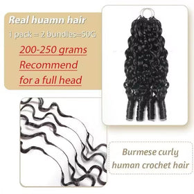MORGENSTAR crochet hair displayed on a hair rack