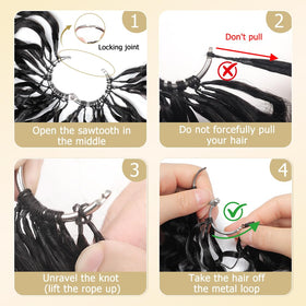 MORGENSTAR crochet hair showing pre-looped design