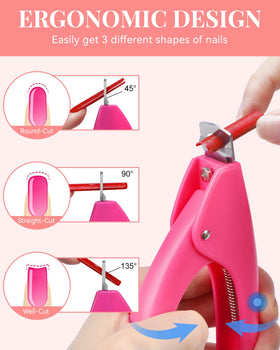 MORGLES 3XL Square Nail Tips being applied on nails