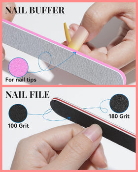 MORGLES 3XL Square Nail Tips displayed on a nail art table