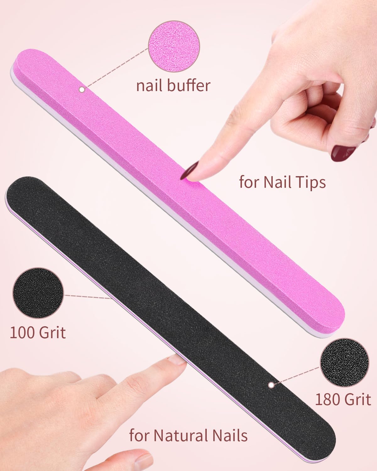 MORGLES Clear Acrylic Nail Tips displayed with glue and tools