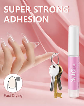 MORGLES Clear Almond Nail Tips assorted sizes