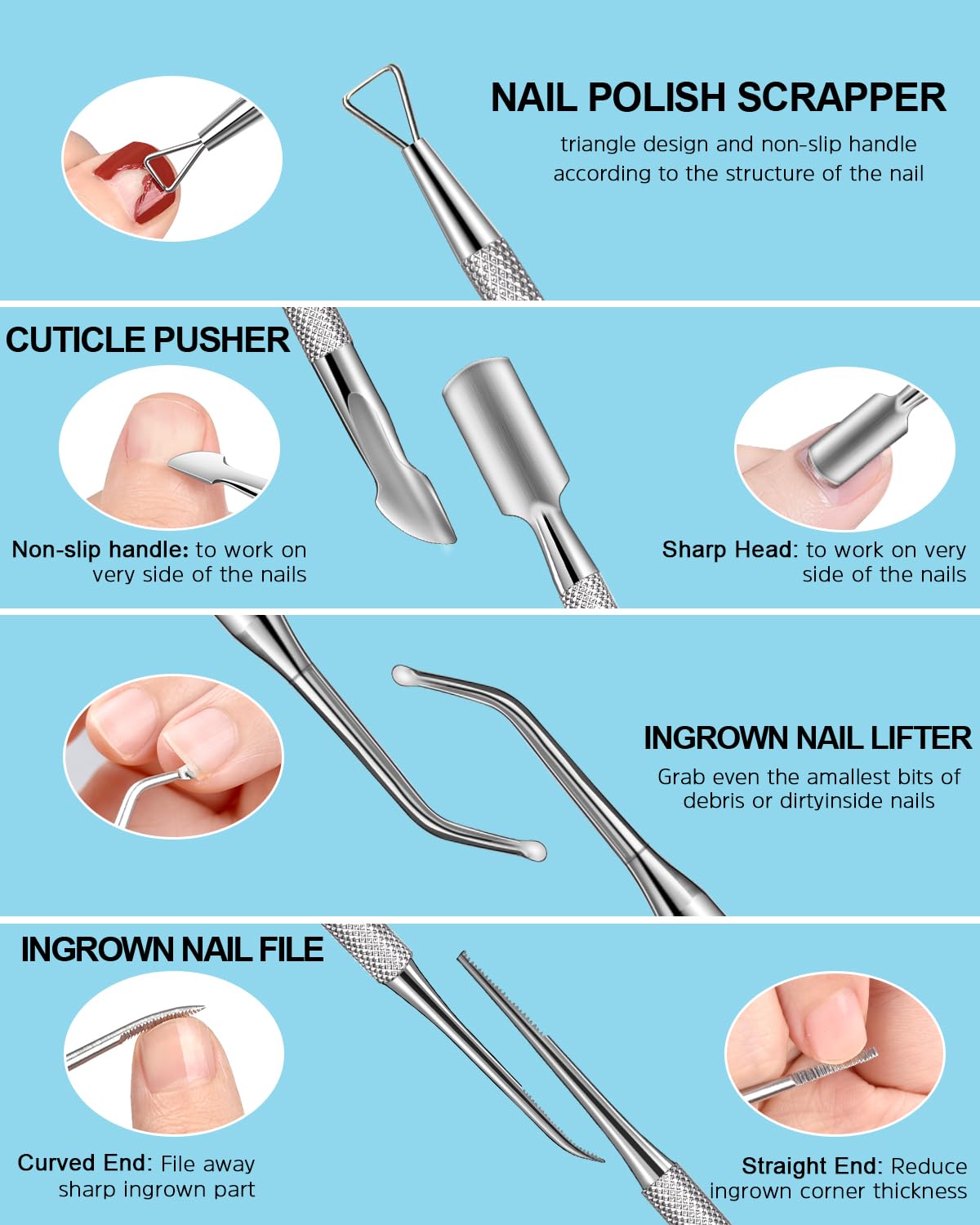 MORGLES complete manicure kit with tools displayed