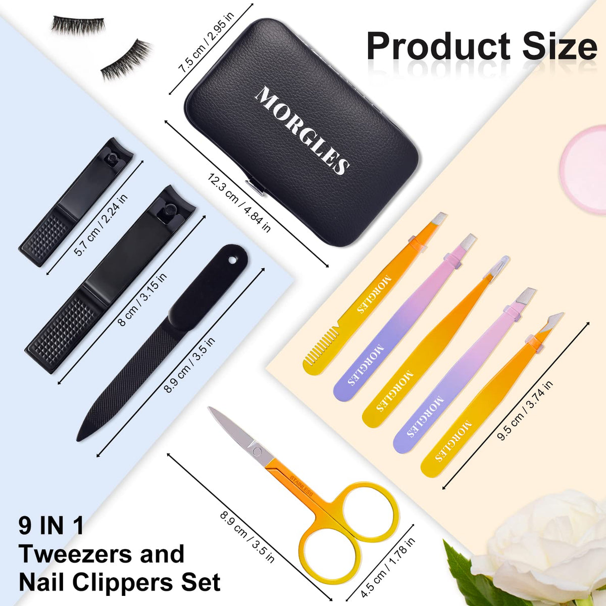 MORGLES dual-sided nail file included in the kit