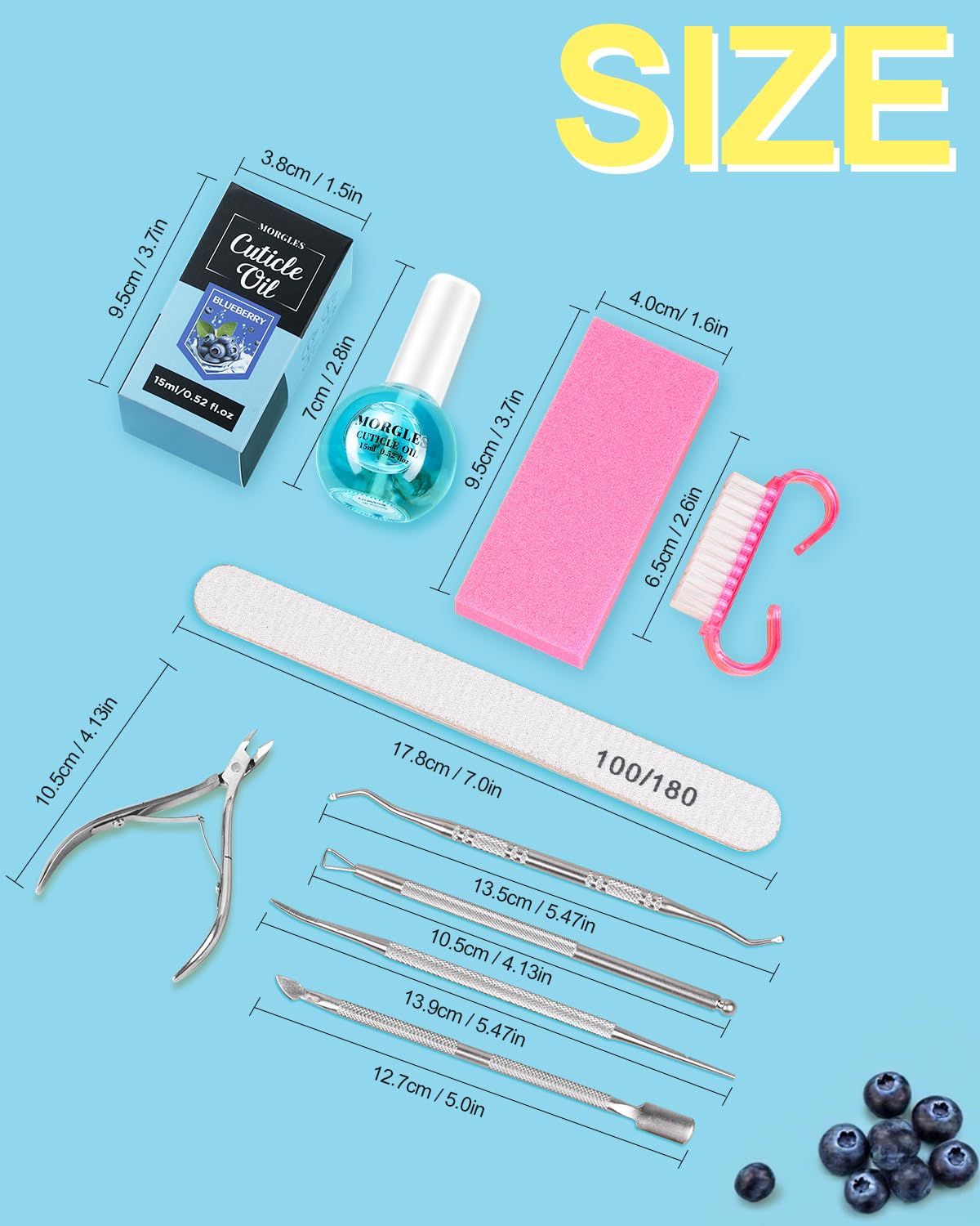 MORGLES nail brush included in the nail care set