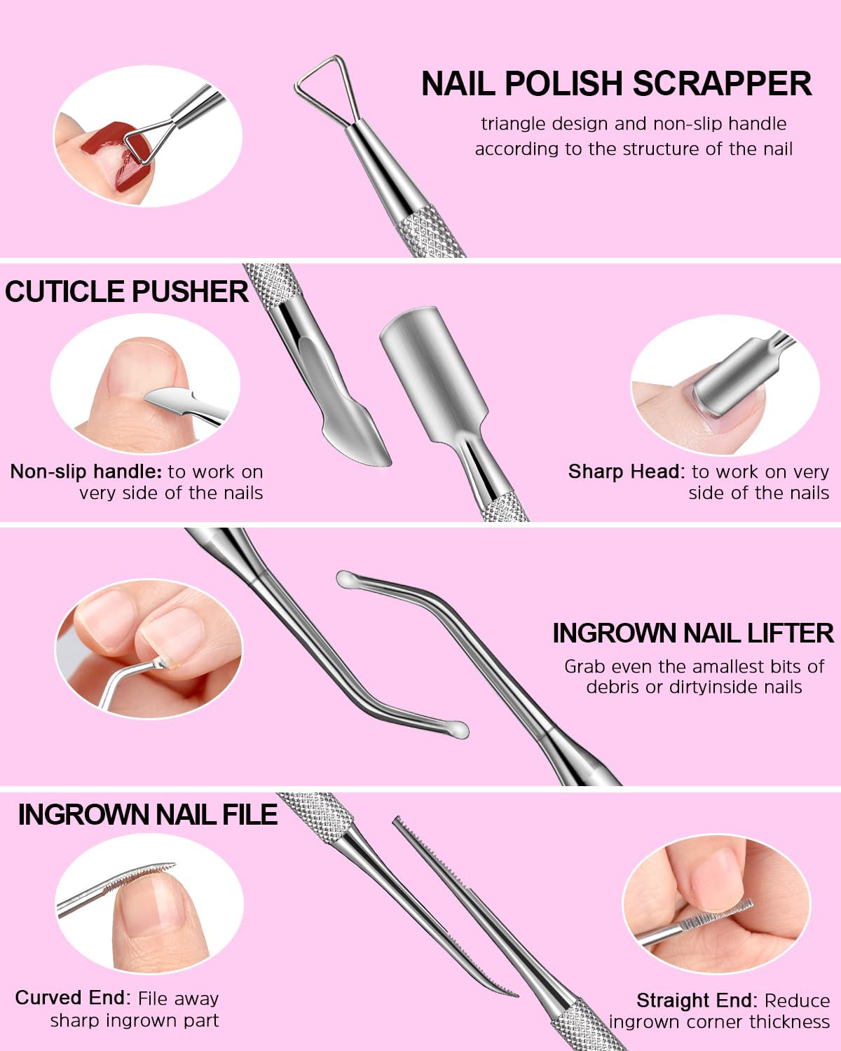 MORGLES nail lifter and cuticle pusher