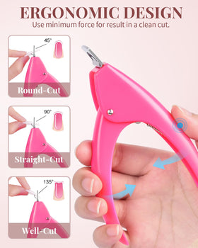 MORGLES nail tips kit packaging with tools and tips visible