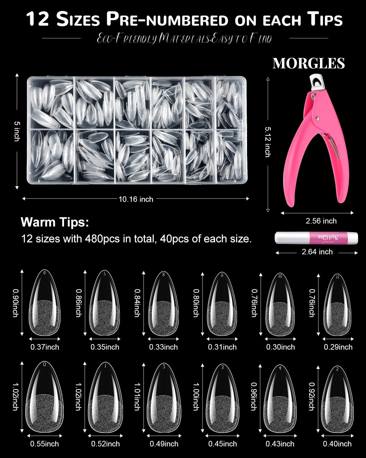 MORGLES nail tips showing flexibility and grip