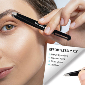 MORGLES Tweezers Set close-up of precision tweezers