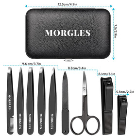 MORGLES Tweezers Set tools with matte finish