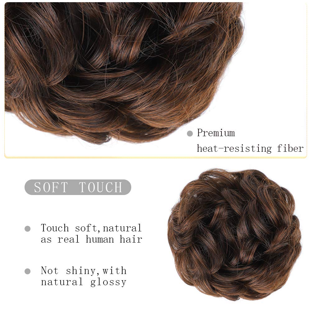 MORICA Messy Bun Hair Piece back view with adjustable tie